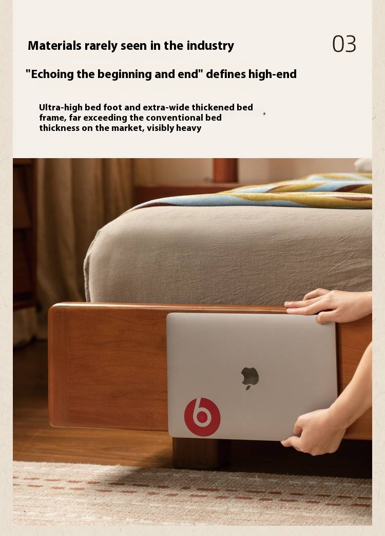 Poplar Solid Wood Multifunctional Luminous Bed