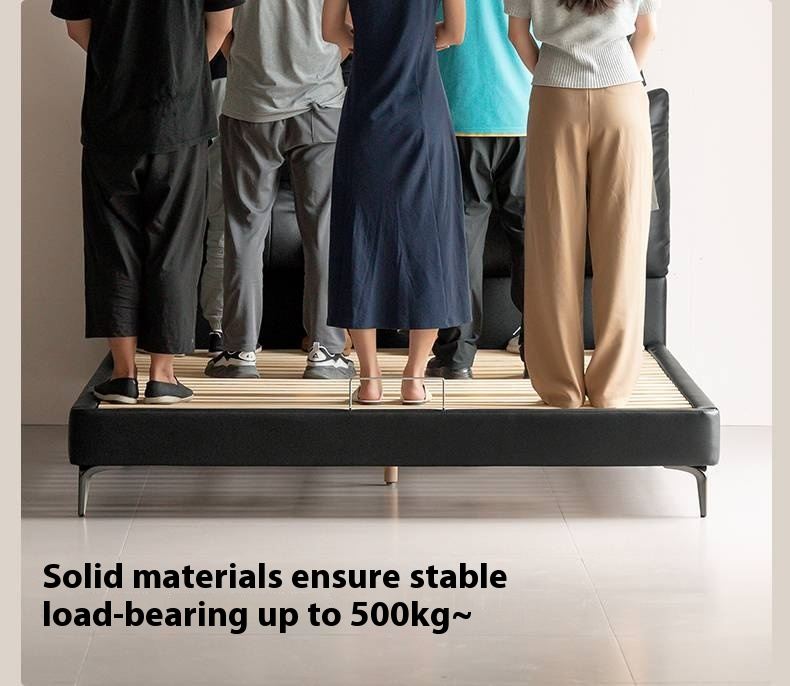 Genuine Leather Luxury Soft Bed