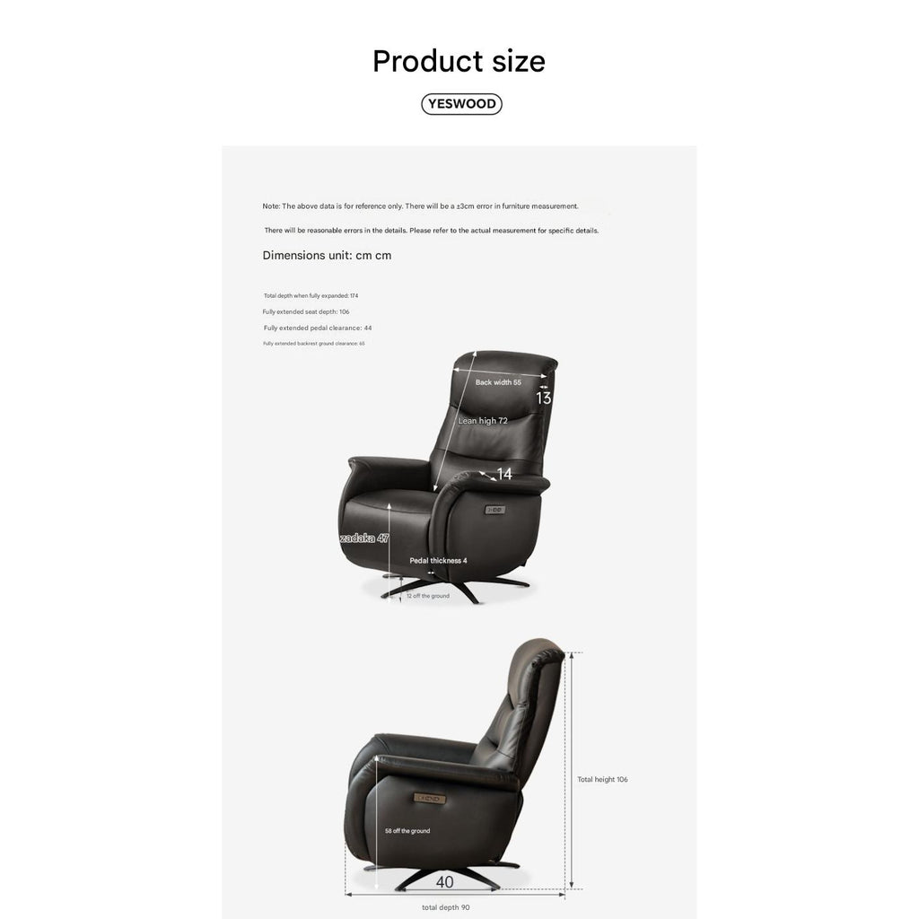 Cloud Leather Light Luxury Rotating Electric Chair