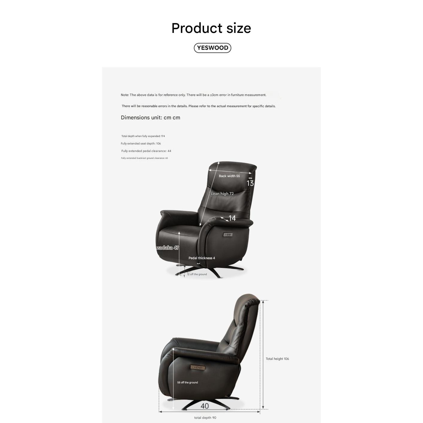 Cloud Leather Light Luxury Rotating Electric Chair
