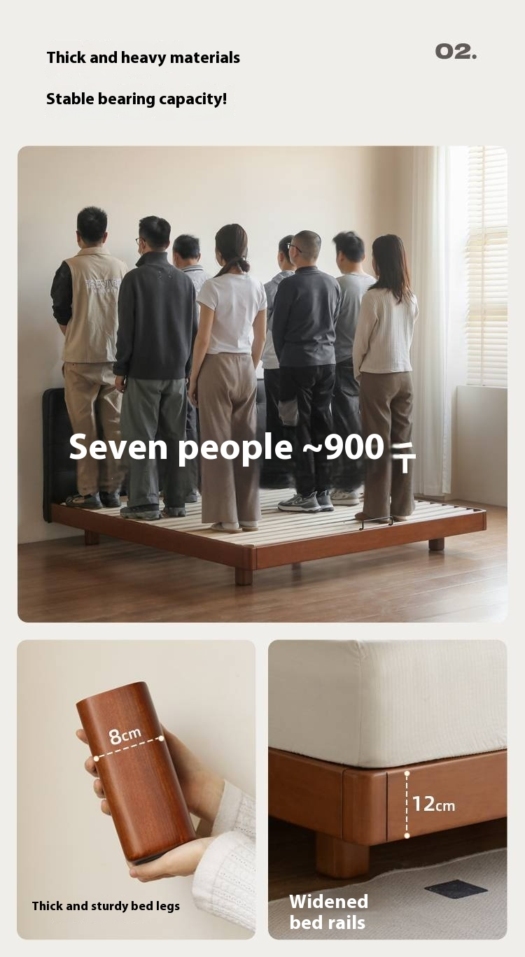 Poplar Solid Wood Eco Cloud Leather Soft Bed