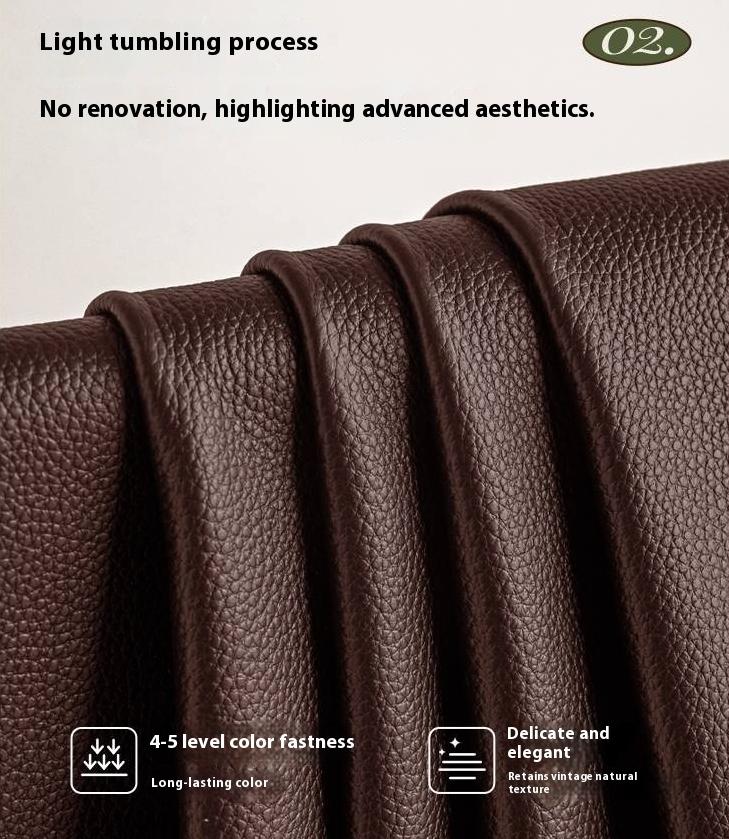 Leather American Retro Bed With Light