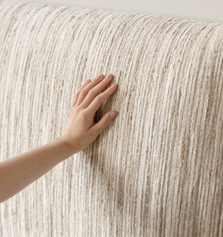 Fabric Chenille Soft Backrest Bed French Retro Style