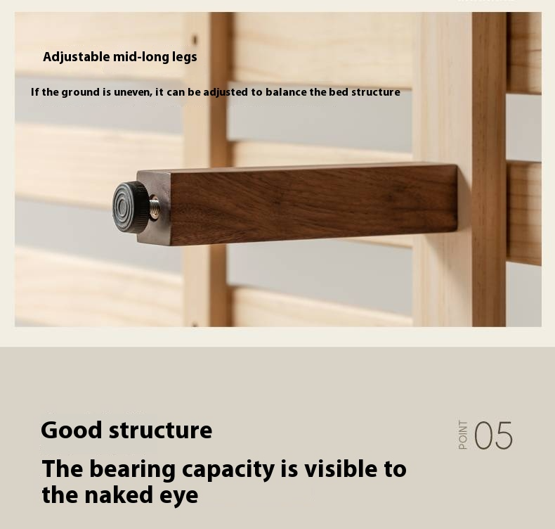 Black Walnut Solid Wood  Luxury Leather With Light Bed