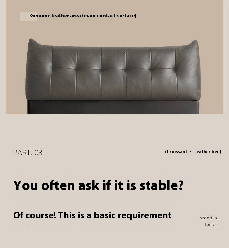 Genuine Leather Luxury Soft Bed