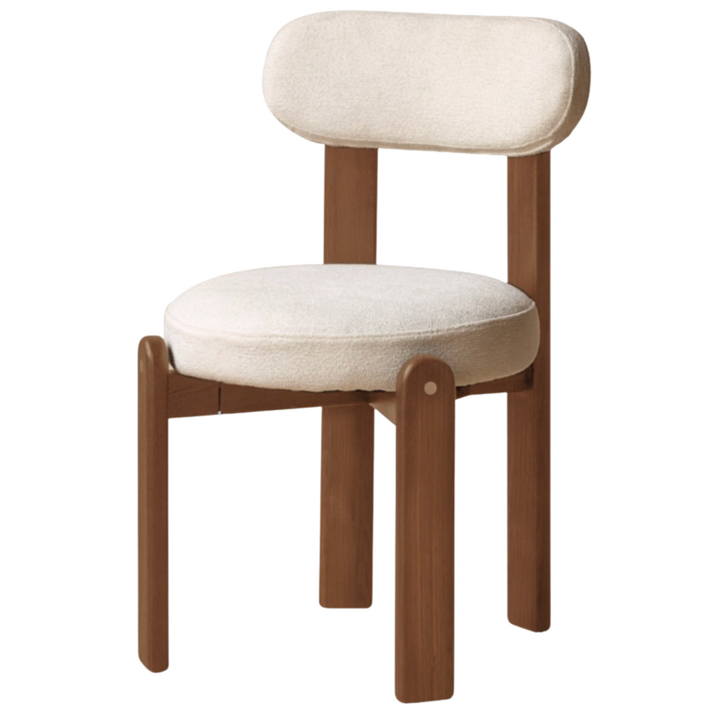 Black Walnut, Cherry, Beech, Solid Rubberwood Retro Style Dining Chair