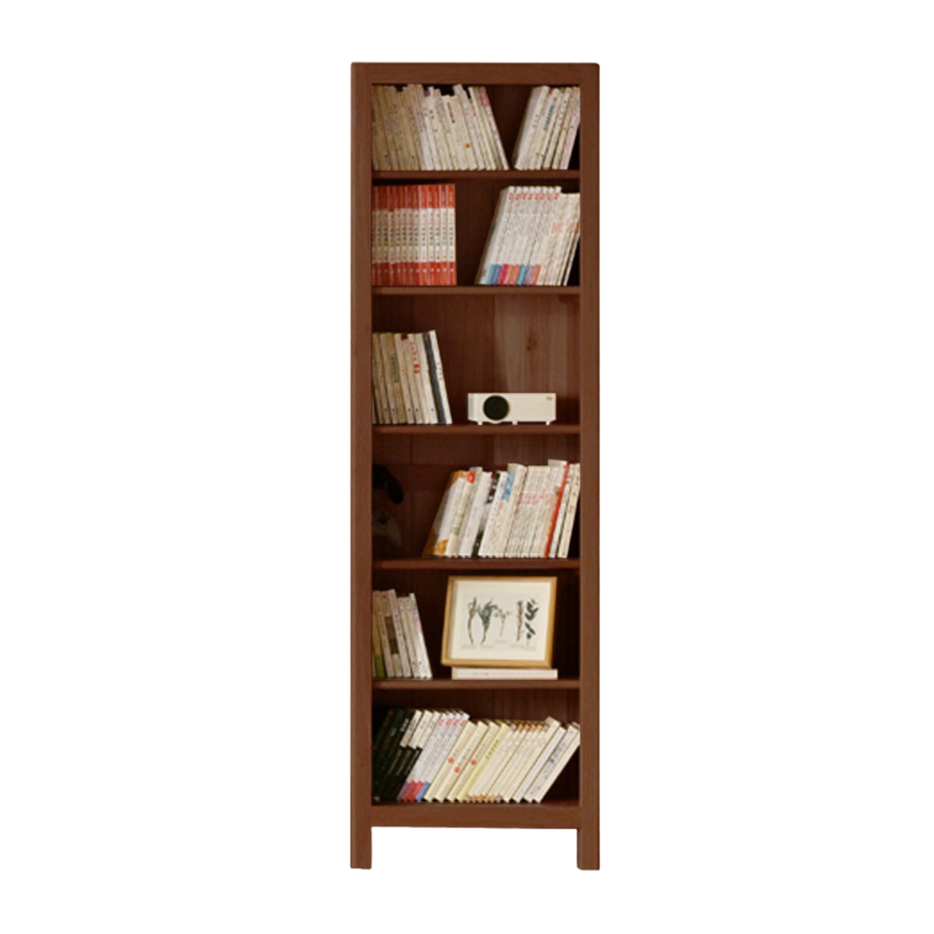 Solid Rubberwood, Oak Solid Wood Modern Bookcase
