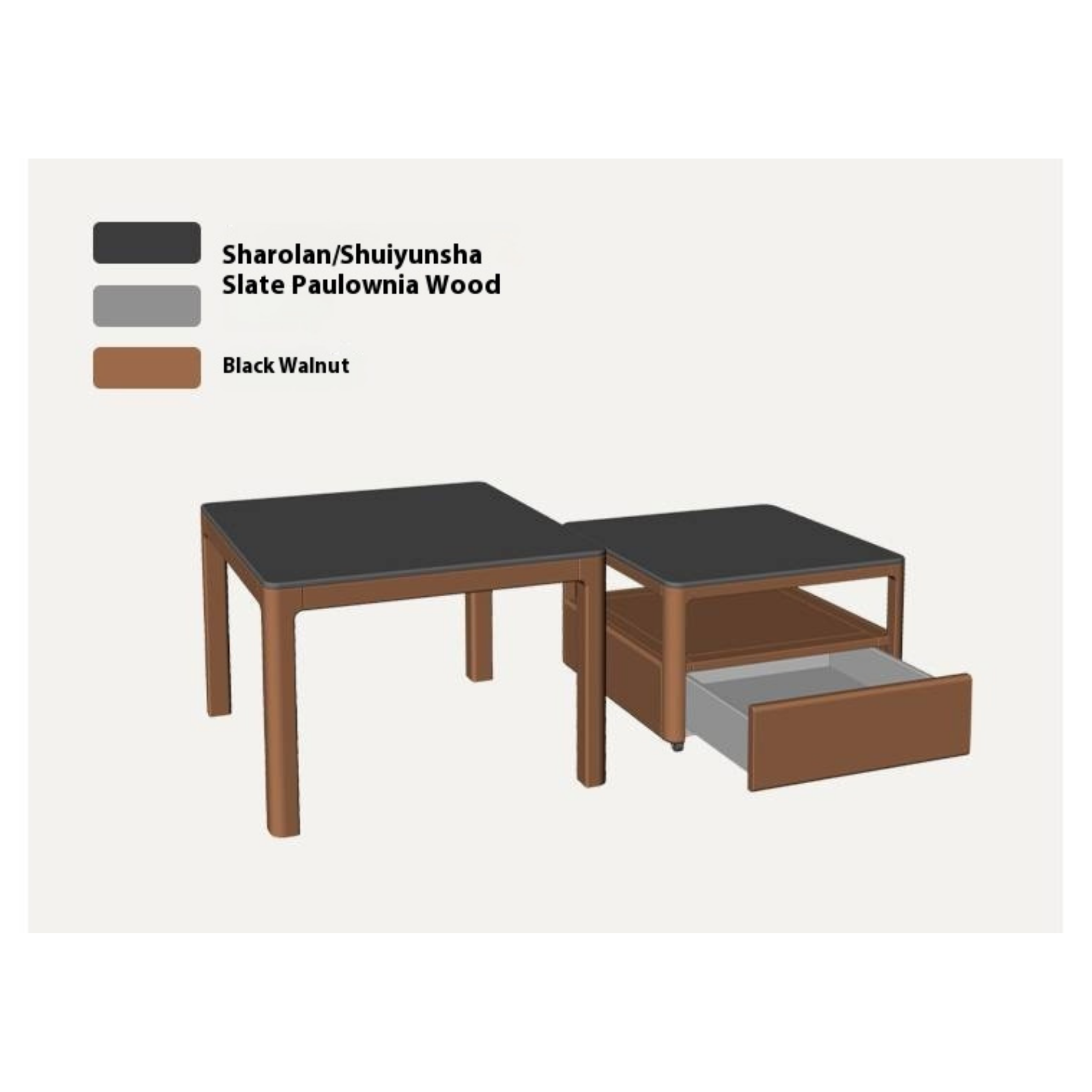 Black Walnut Solid Wood Modern TV Cabinet For Living Room