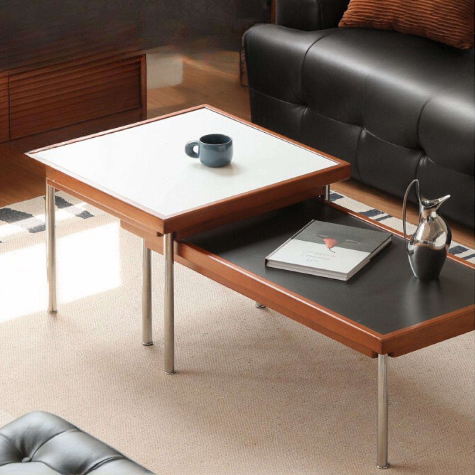 Poplar Solid Wood Ancient Square Tea Table