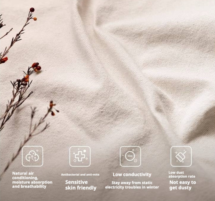 Cotton and Linen Sofa Wabi Sabi Style