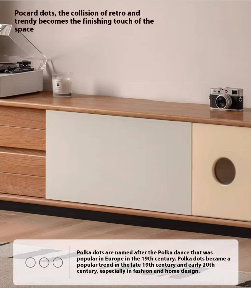 Cherry Solid Wood Antique Style TV Stand