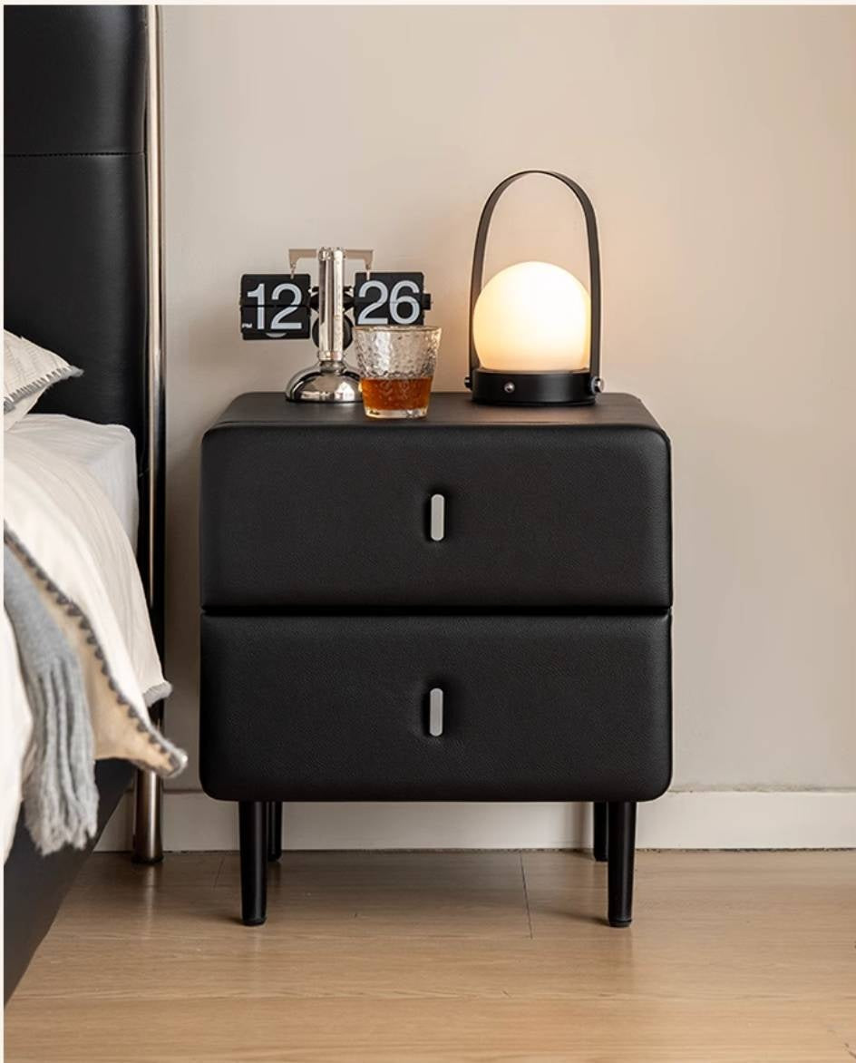 Fabric Cream Style Soft Nightstand