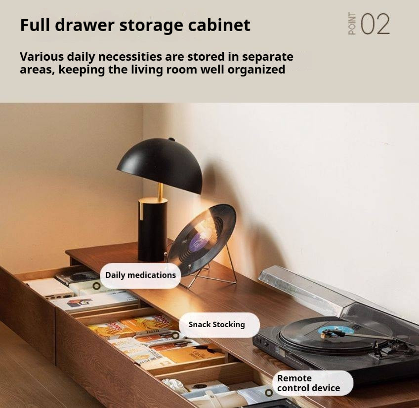 Ash Solid Wood Modern Simple Floor TV Cabinet