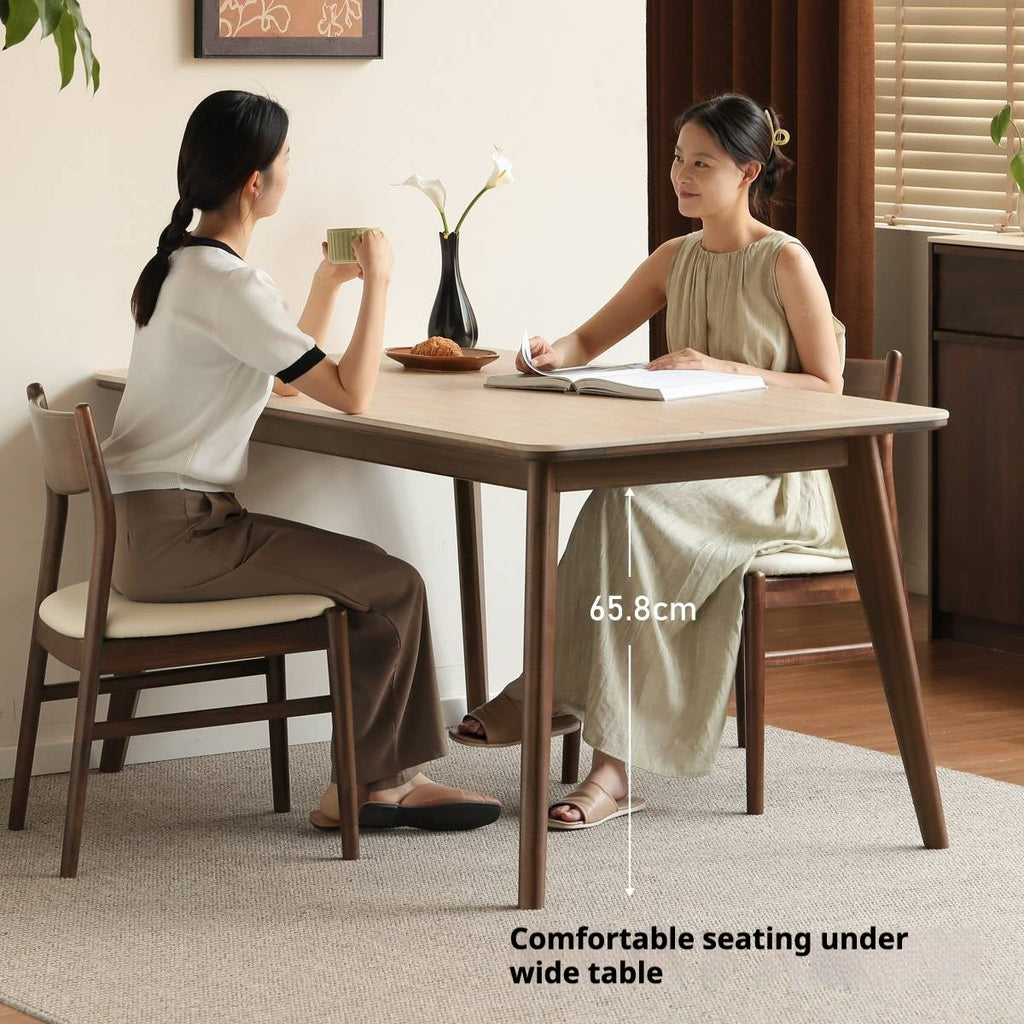 Black Walnut Solid Wood Vintage Rock Plate Dining Table