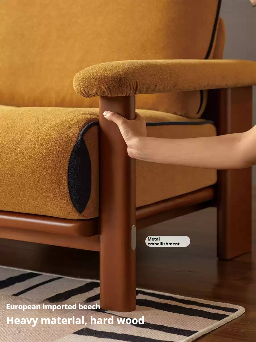 Beech Solid Wood Sofa Ancient Style