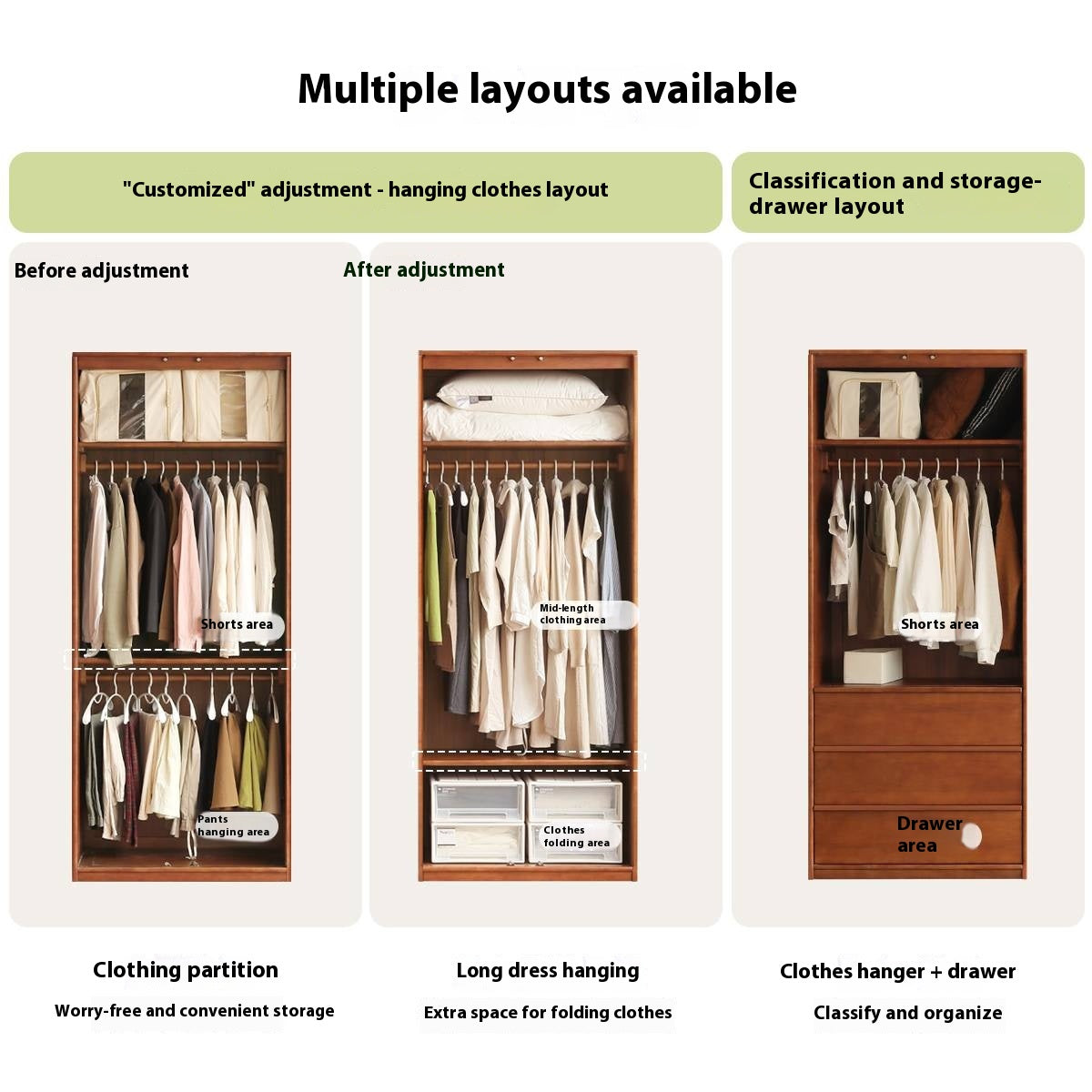 Oak Solid Wood Antique Style Wardrobe.