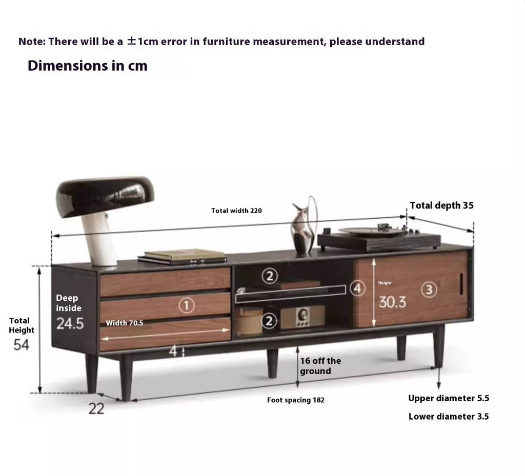 Oak Solid Wood Ancient Style Wood TV Stand