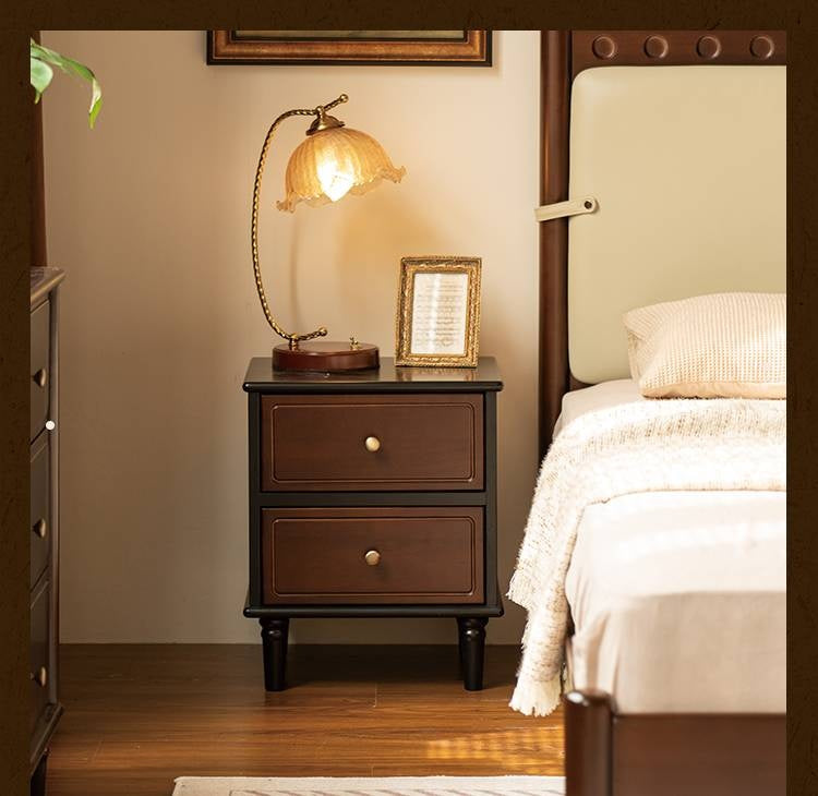 Oak Solid Wood American Retro Nightstand