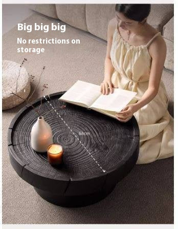 Pine Solid Wood Wabi-Sabi Style Coffee Table