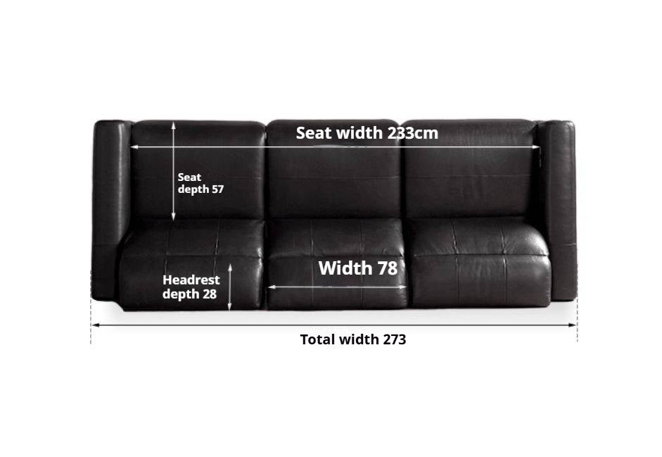 Leather Bauhaus Telescopic Function Sofa