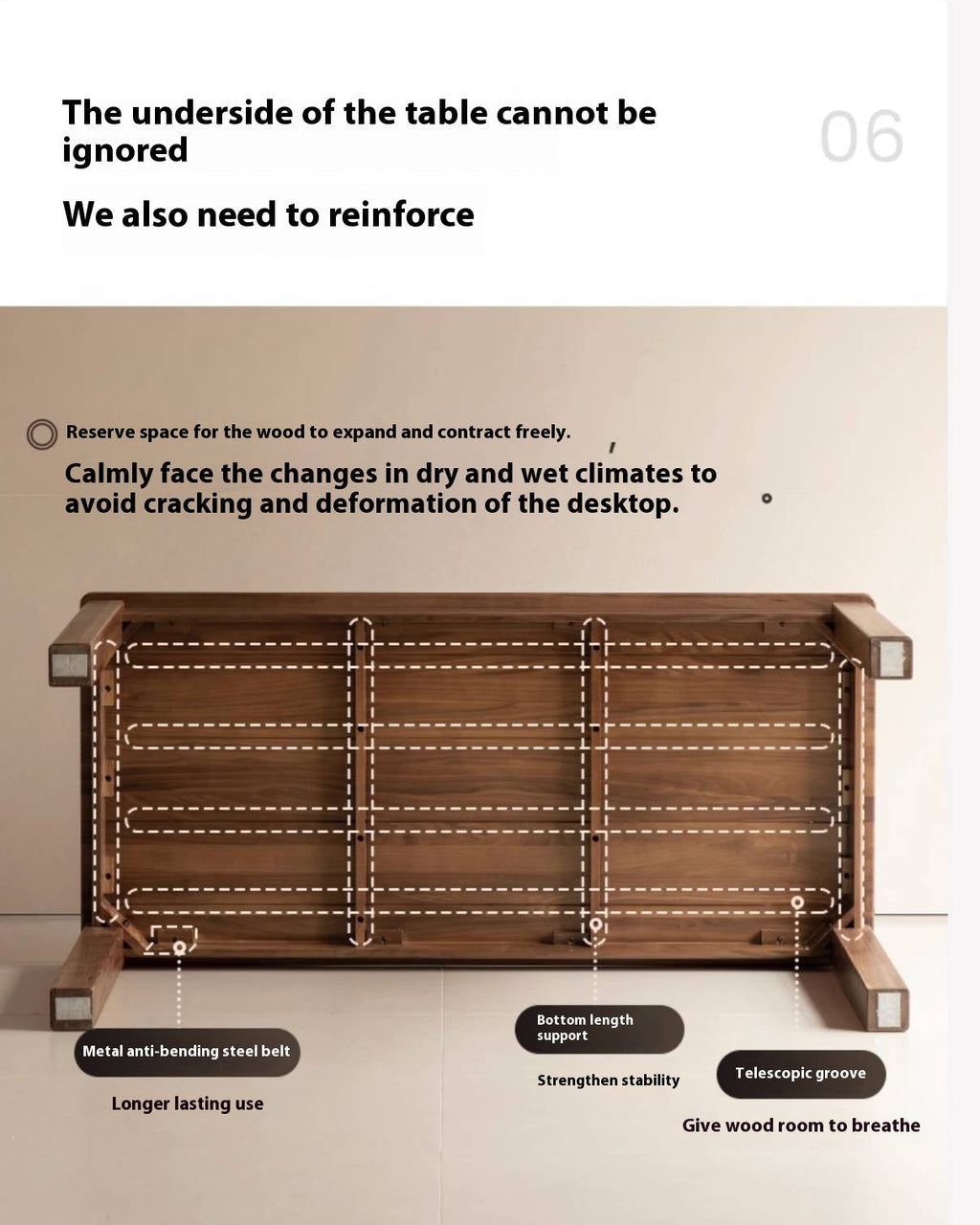 Black Walnut, Ash, Oak Solid Wood Large Board Dining Table