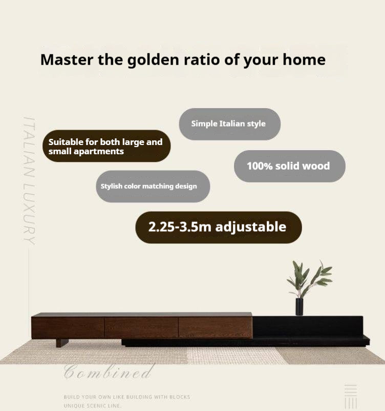 Ash Solid Wood Modern Simple Floor TV Cabinet