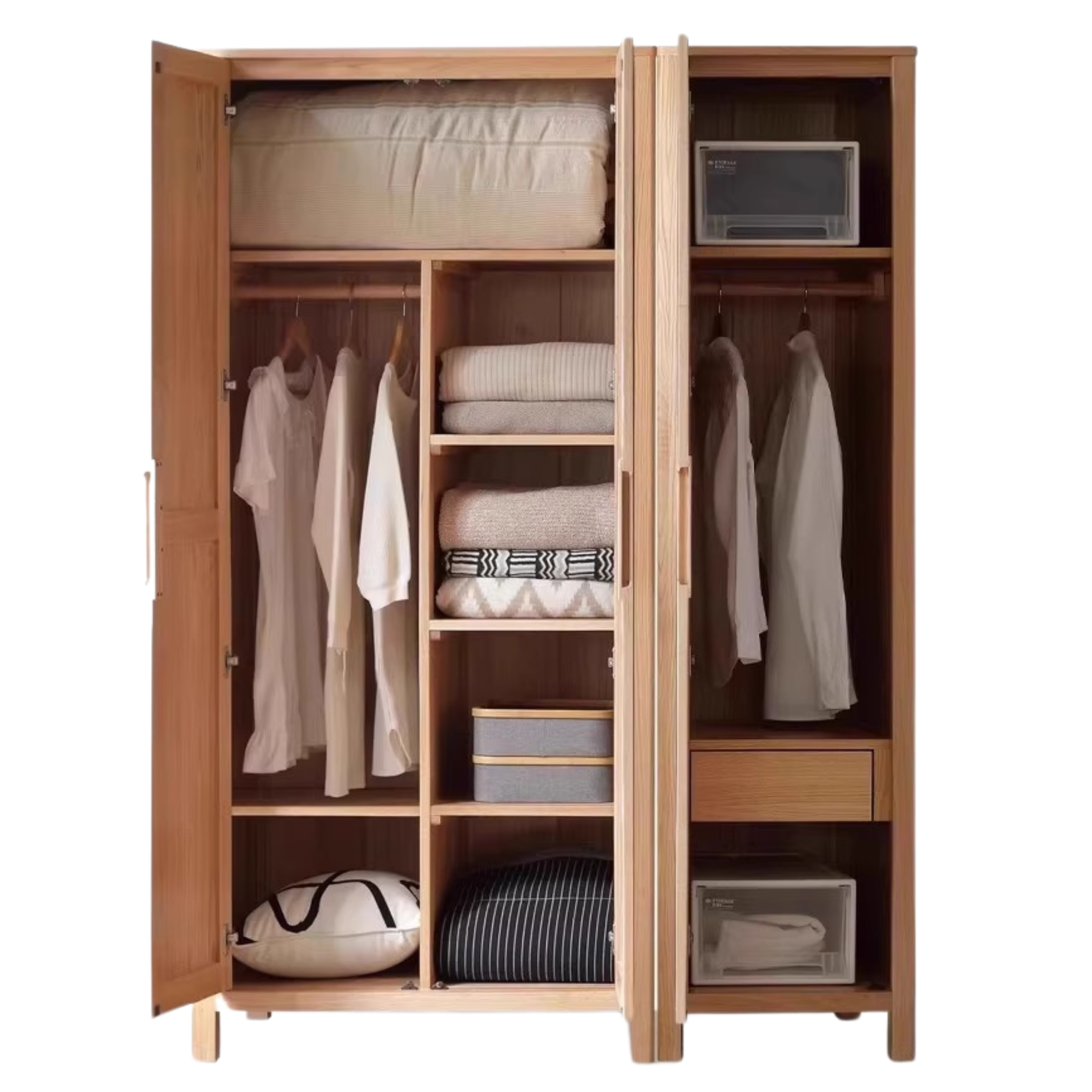 Oak solid wood combined Wardrobe.