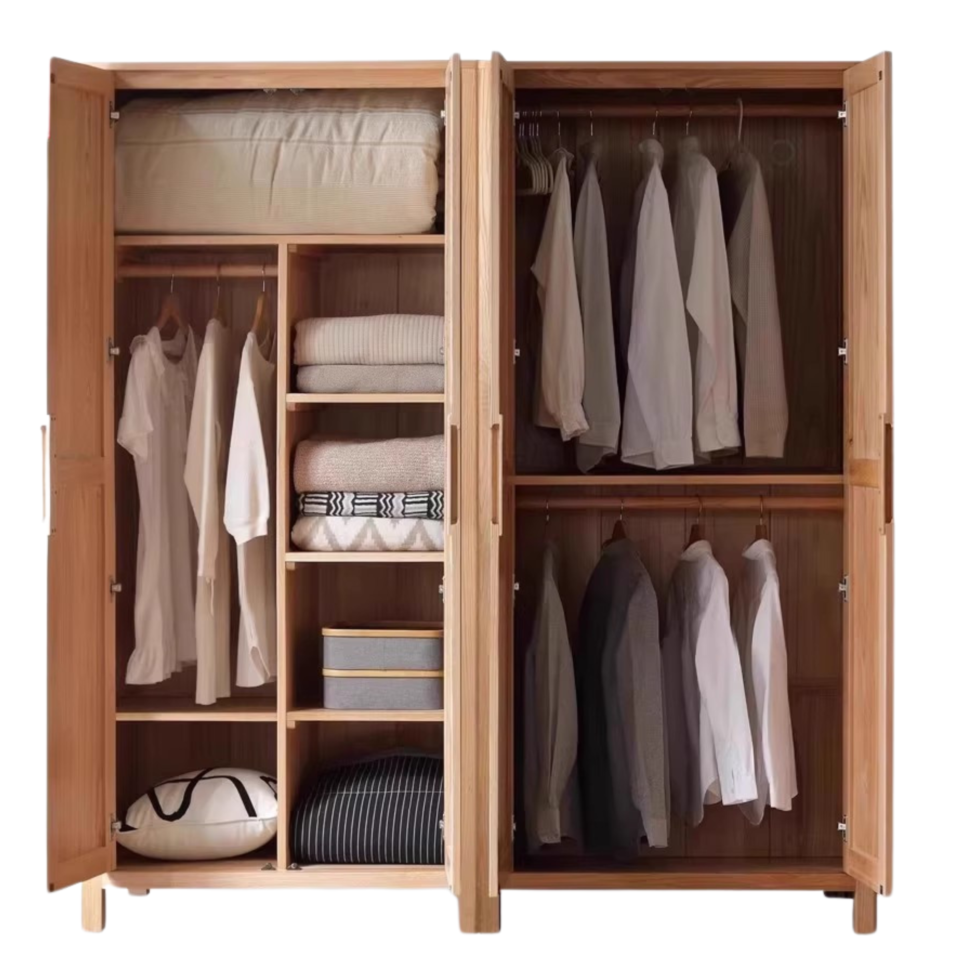 Oak solid wood combined Wardrobe.