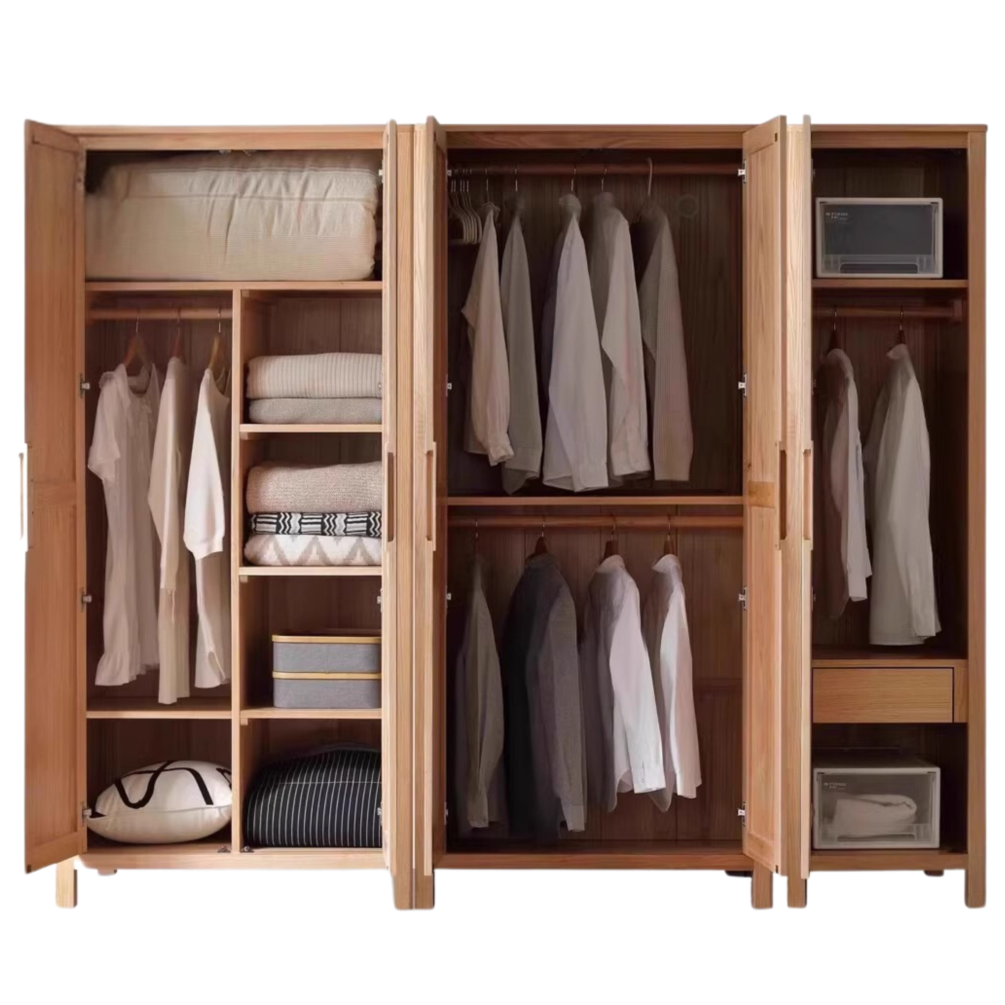 Oak solid wood combined Wardrobe.