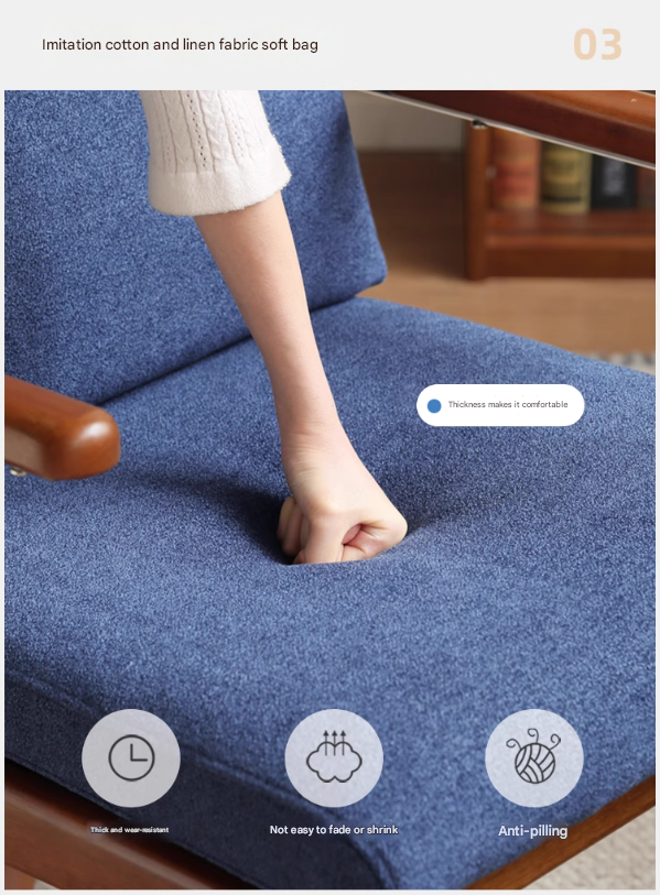 Solid Rubberwood Bauhaus Style Leisure Chair