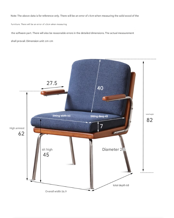 Solid Rubberwood Bauhaus Style Leisure Chair