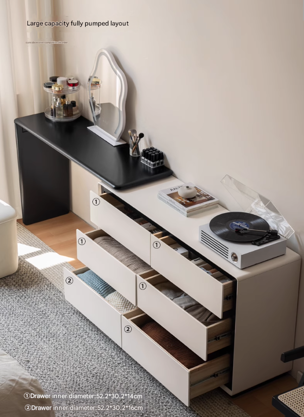 Solid Rubberwood Rotating Modern Dressing Table.