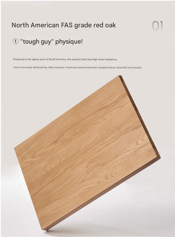 Oak Solid Wood Flip Door Modern Side Cabinet