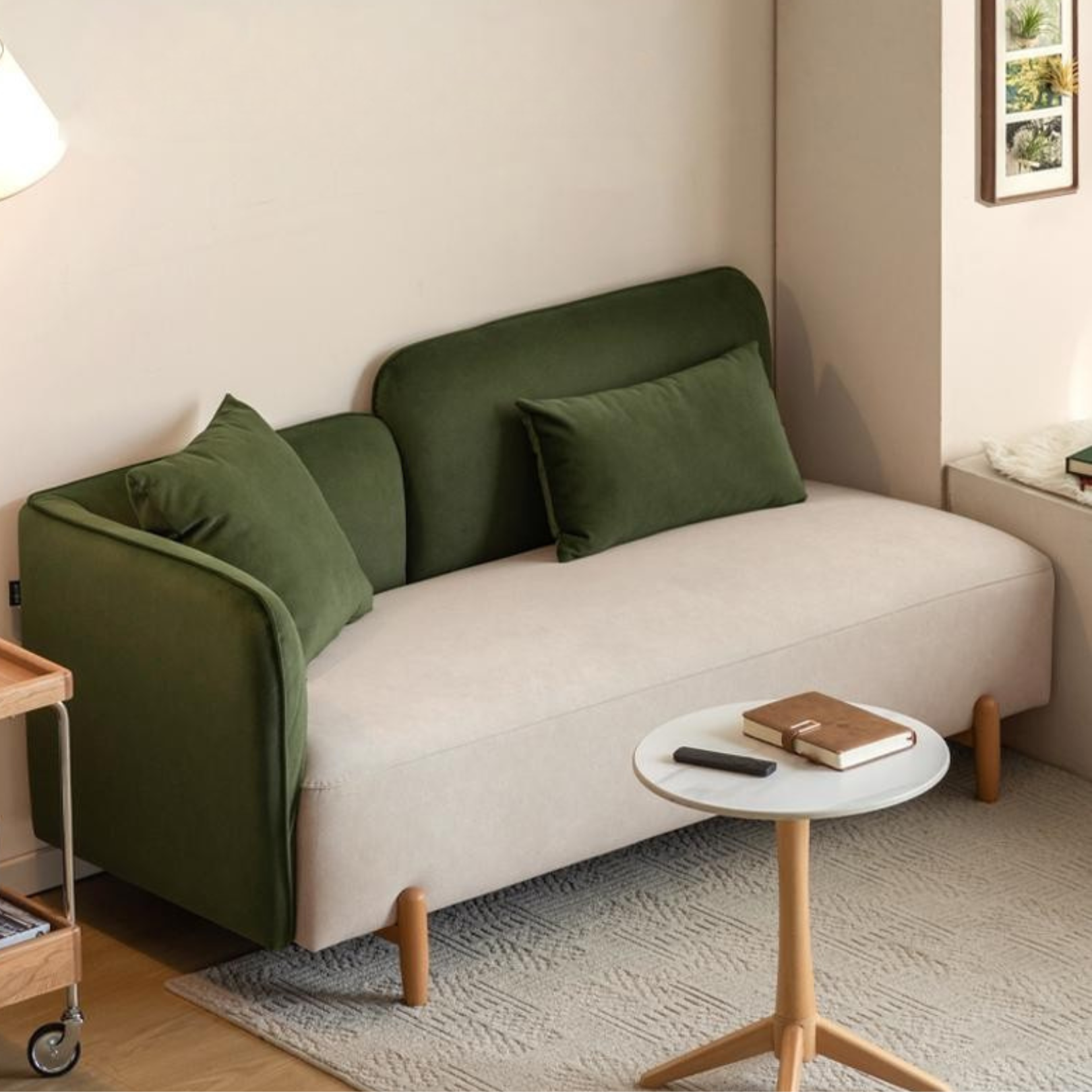 Fabric Modern Simple Double Sofa.