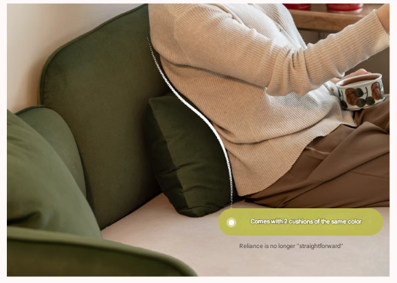 Fabric Modern Simple Double Sofa.