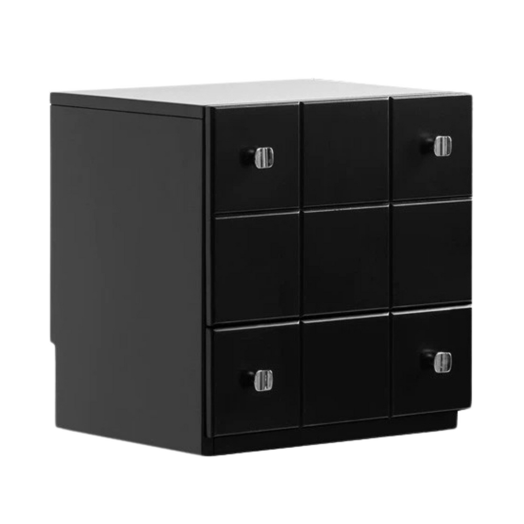 Solid Rubberwood Modern Modular Drawer Cabinet
