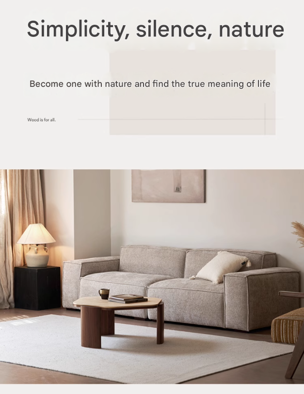 Sandalwood, Black Walnut Solid Wood Rock Plate Coffee Table