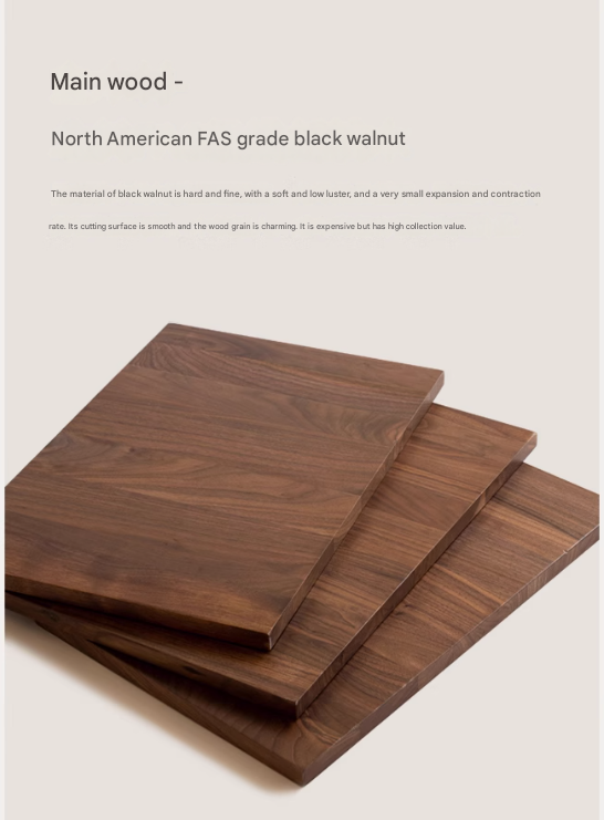 Sandalwood, Black Walnut Solid Wood Rock Plate Coffee Table