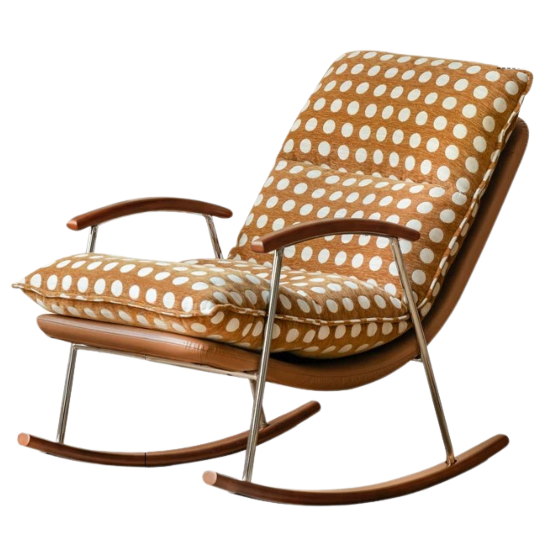 Fabric medieval style rocking chair