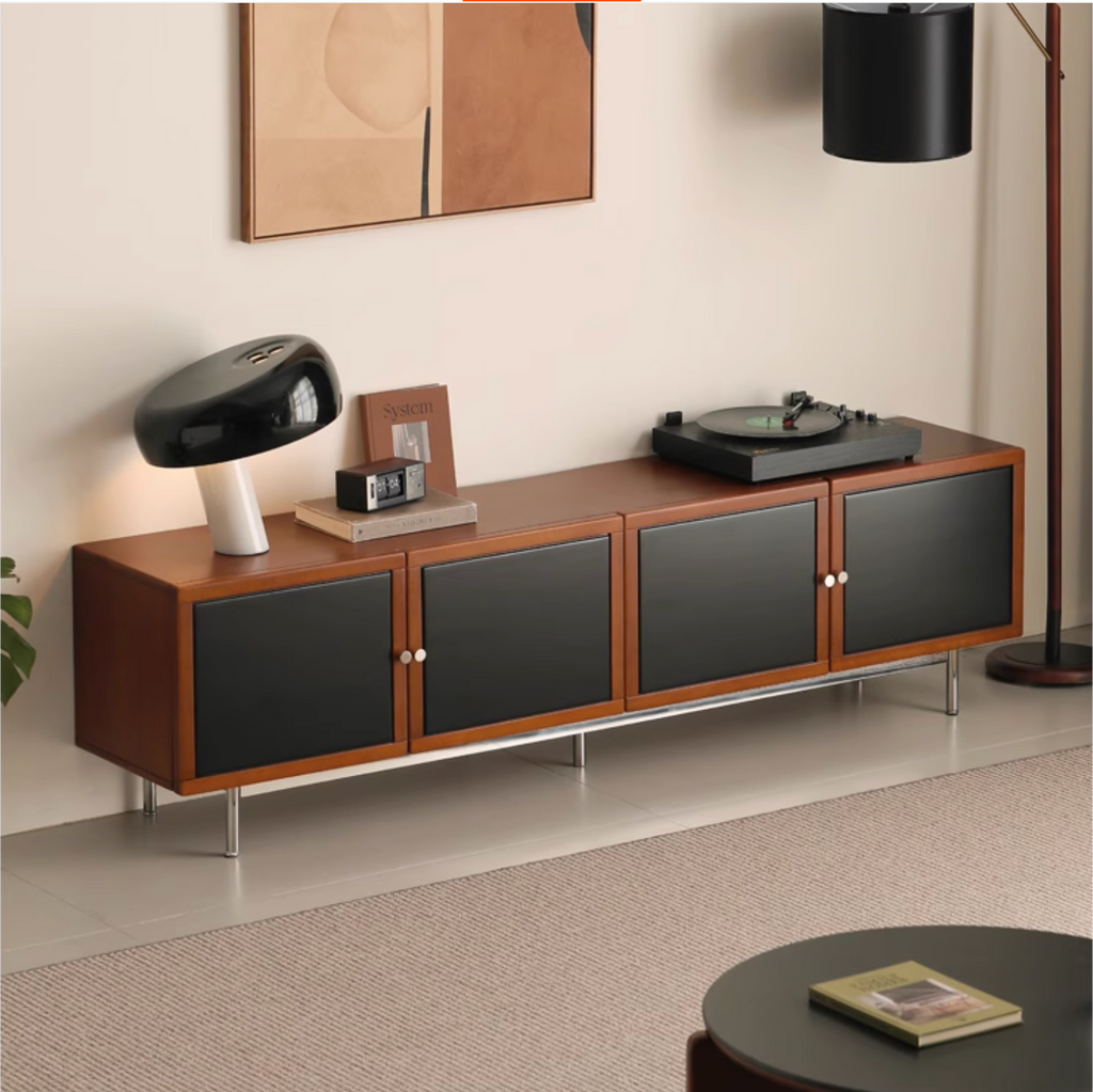 Poplar Solid Wood Bauhaus TV Stand