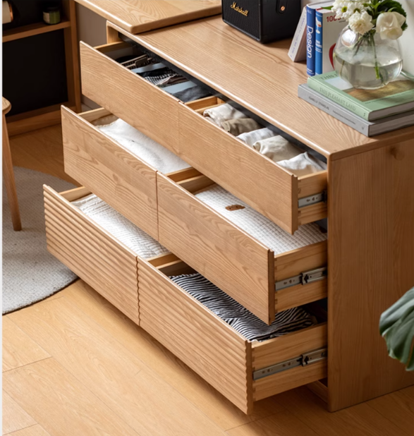 Ash Solid Wood Modern Multi-function Dressing Table