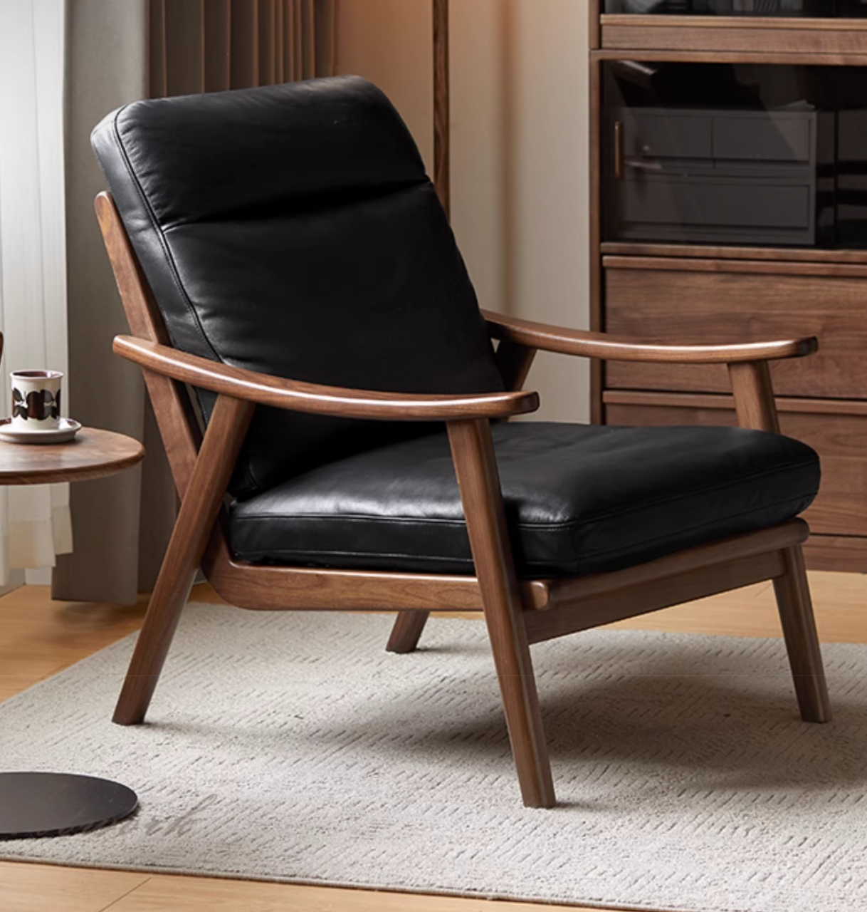 Ash, Black Walnut Solid Wood Armchair