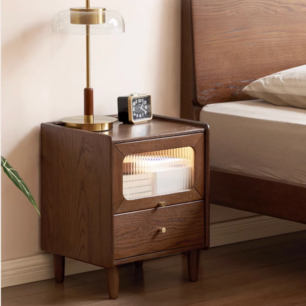 Oak Solid Wood Modern Style Nightstand
