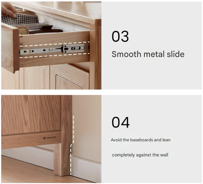 Ash Solid Wood Modern Large Shoe Cabinet