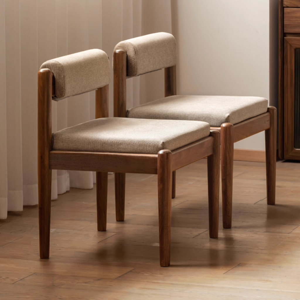 Black Walnut, Oak Solid Wood Tea Chair