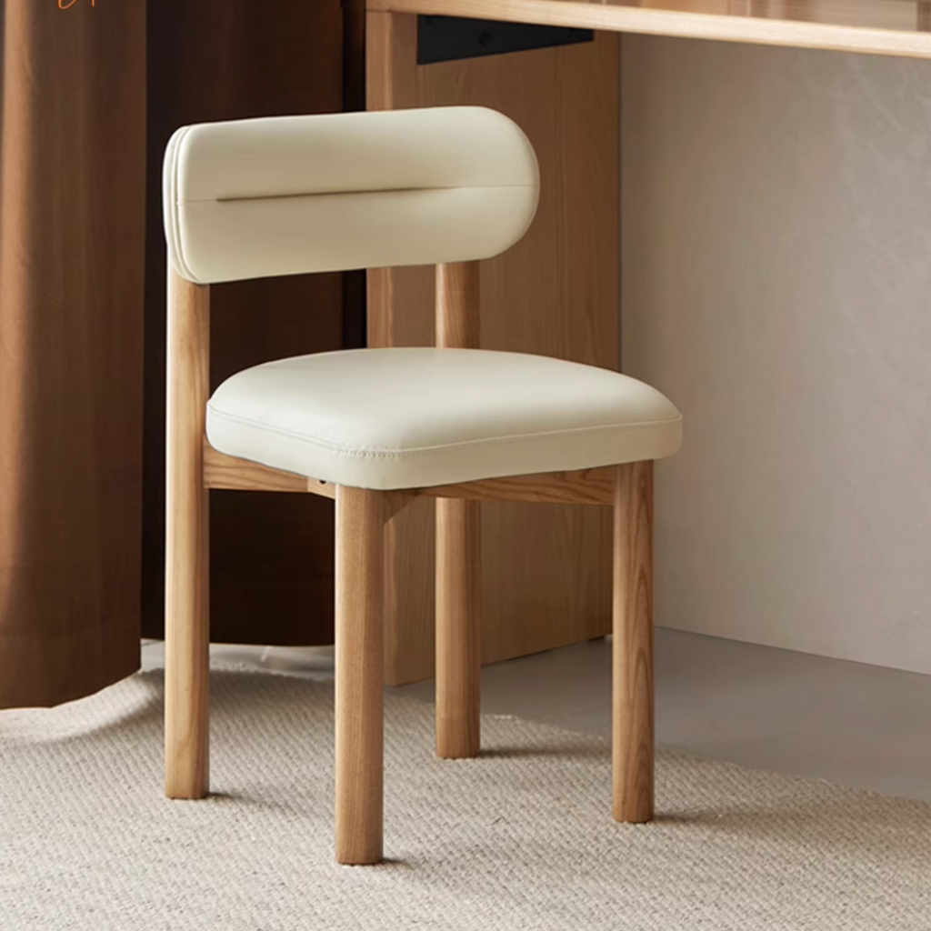 Ash Solid Wood Modern Style Makeup Chair