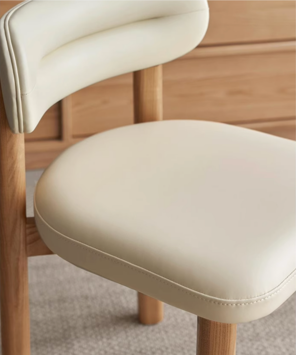 Ash Solid Wood Modern Style Makeup Chair