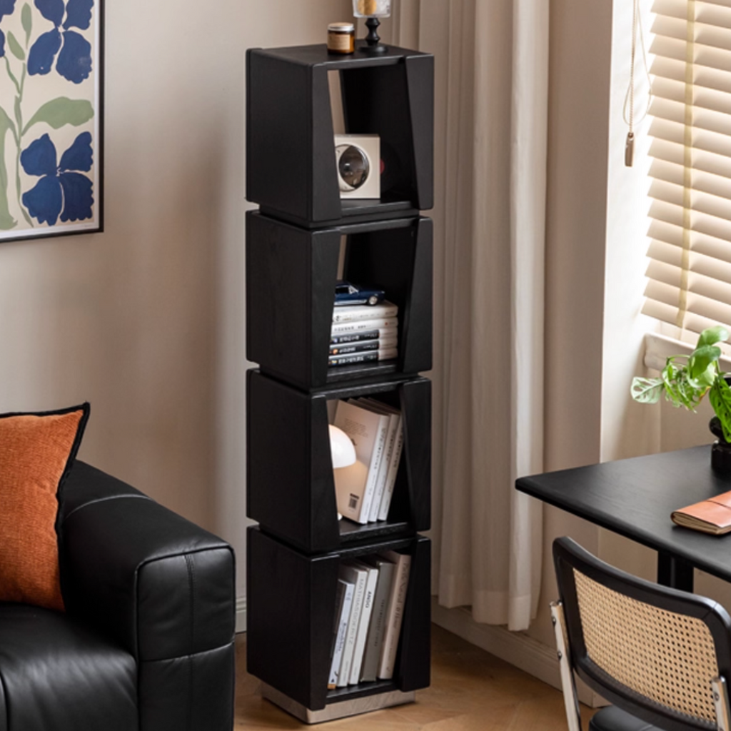 Oak Solid Wood Bauhaus Style Bookshelf