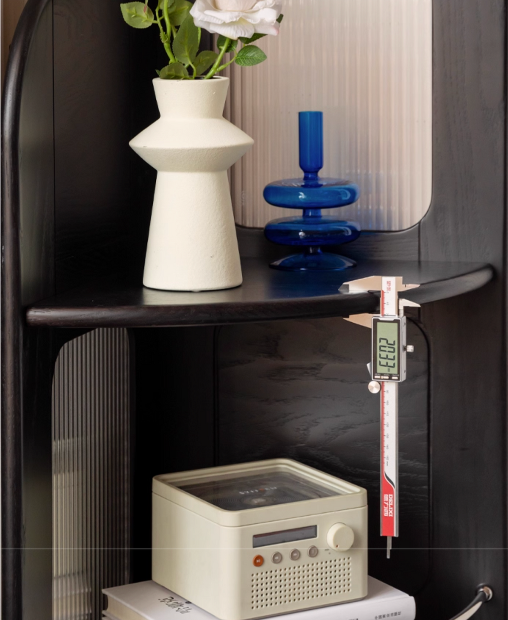 Oak Solid Wood Bauhaus Style Wall Mounted Corner Bookshelf