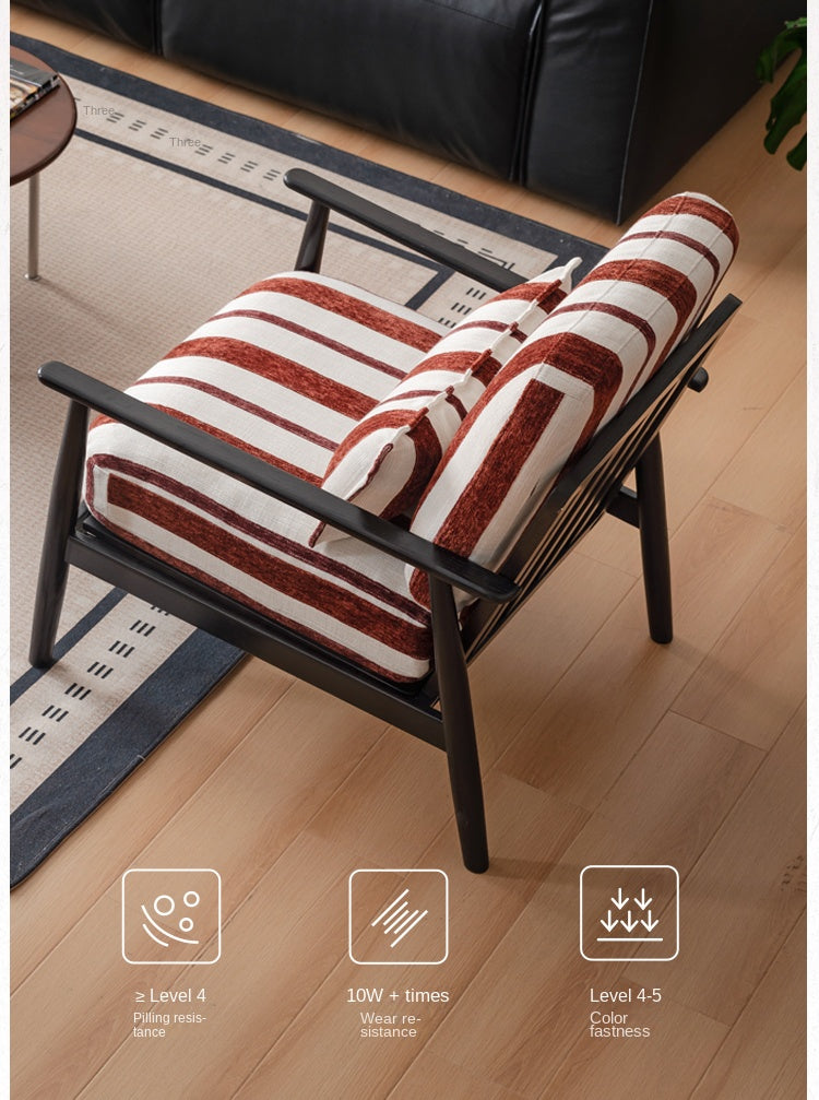 Oak Solid Wood French Retro Single Chair